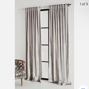 ANTHROPOLOGIE PETRA VELVET CURTAIN 108”x50” PAIR